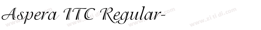 Aspera ITC Regular字体转换
